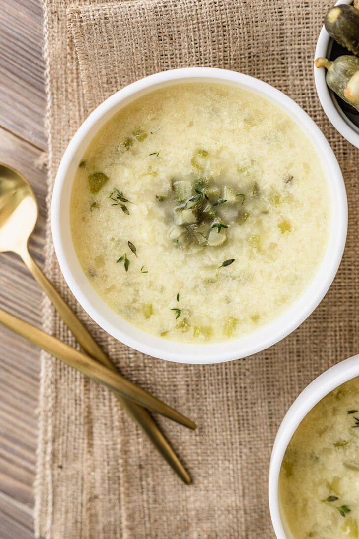Keto Dill Pickle Soup | Healthful Pursuit
