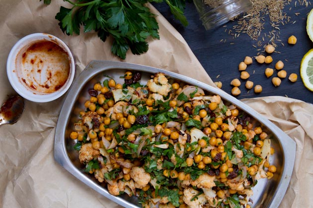 Roasted Cauli Salad + Spicy Dressing | Healthful Pursuit